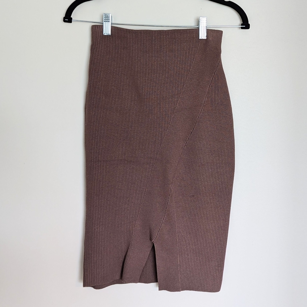 Express Mauve Purple Brown Pencil Skirt
